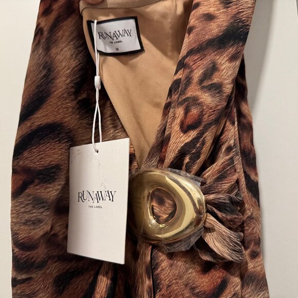 Runaway The Label Mabella Halter Maxi Dress (Mendez Brown) — NWT — XS - Picture 8 of 13